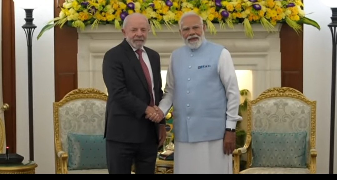 Modi, Brazilian President Lula Hold Bilateral Talks at Hyderabad House