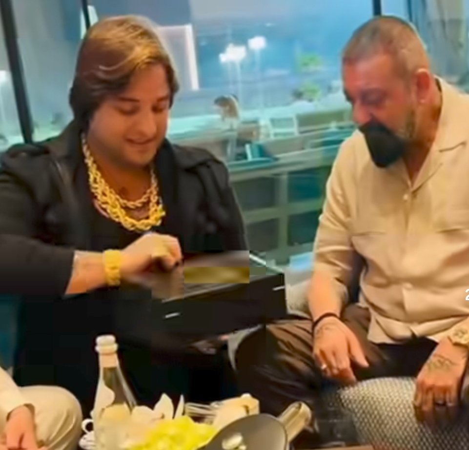 Pakistani Influencer Gifts Sanjay Dutt Luxury Watch and Gold-Plated iPhone in Dubai