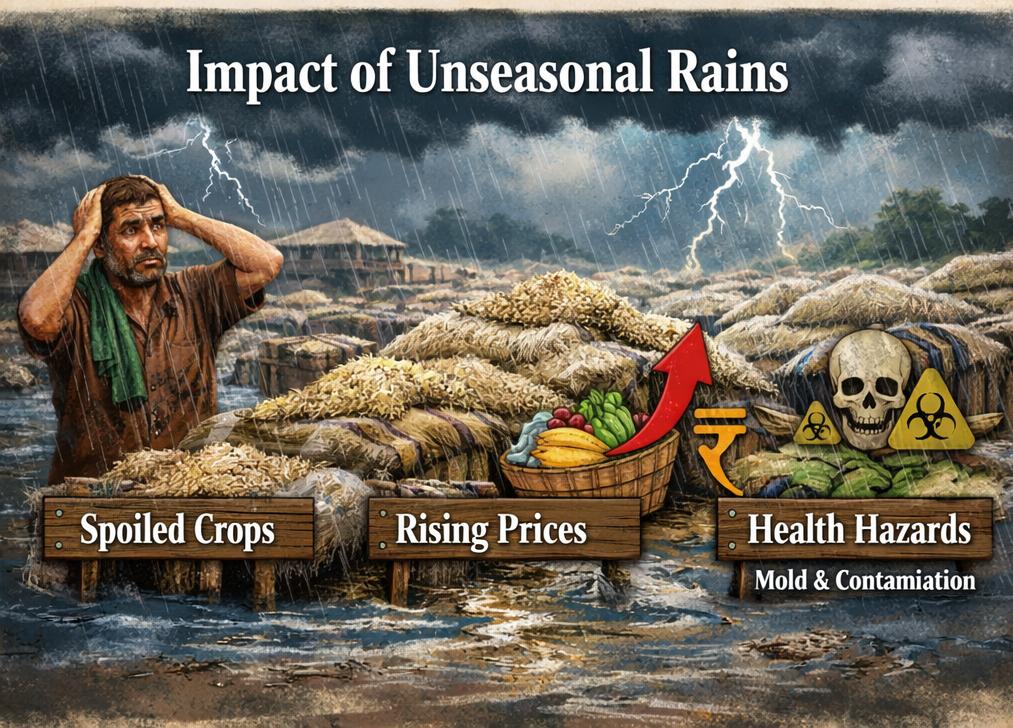 Unseasonal Rains and Storms Ravage North India, Raising Fears of Inflation and Health Risks