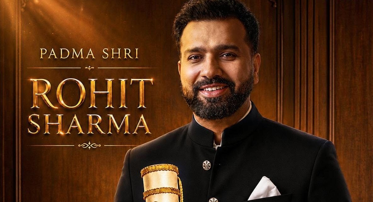 Rohit Sharma Conferred Padma Shri by President Droupadi Murmu