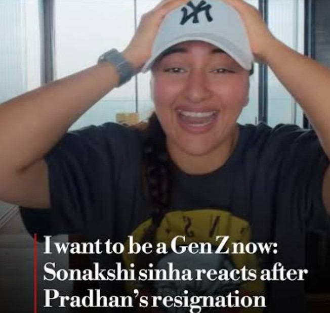 Sonakshi Sinha Reacts to Dharmendra Pradhan's Resignation, Says, "I Want to Be a Gen Z Now"
