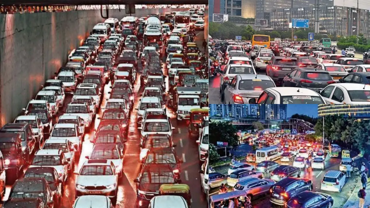 Delhi-NCR Traffic Chaos: Rain, Kanwar Diversions Add to Commuters’ Woes