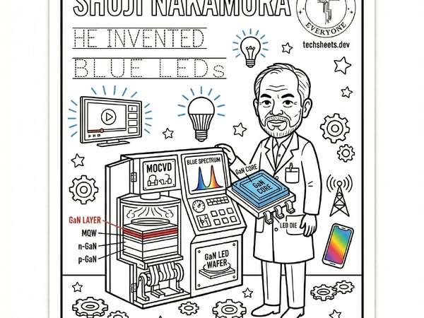 Shuji Nakamura   Lower Elementary Coloring Sheet