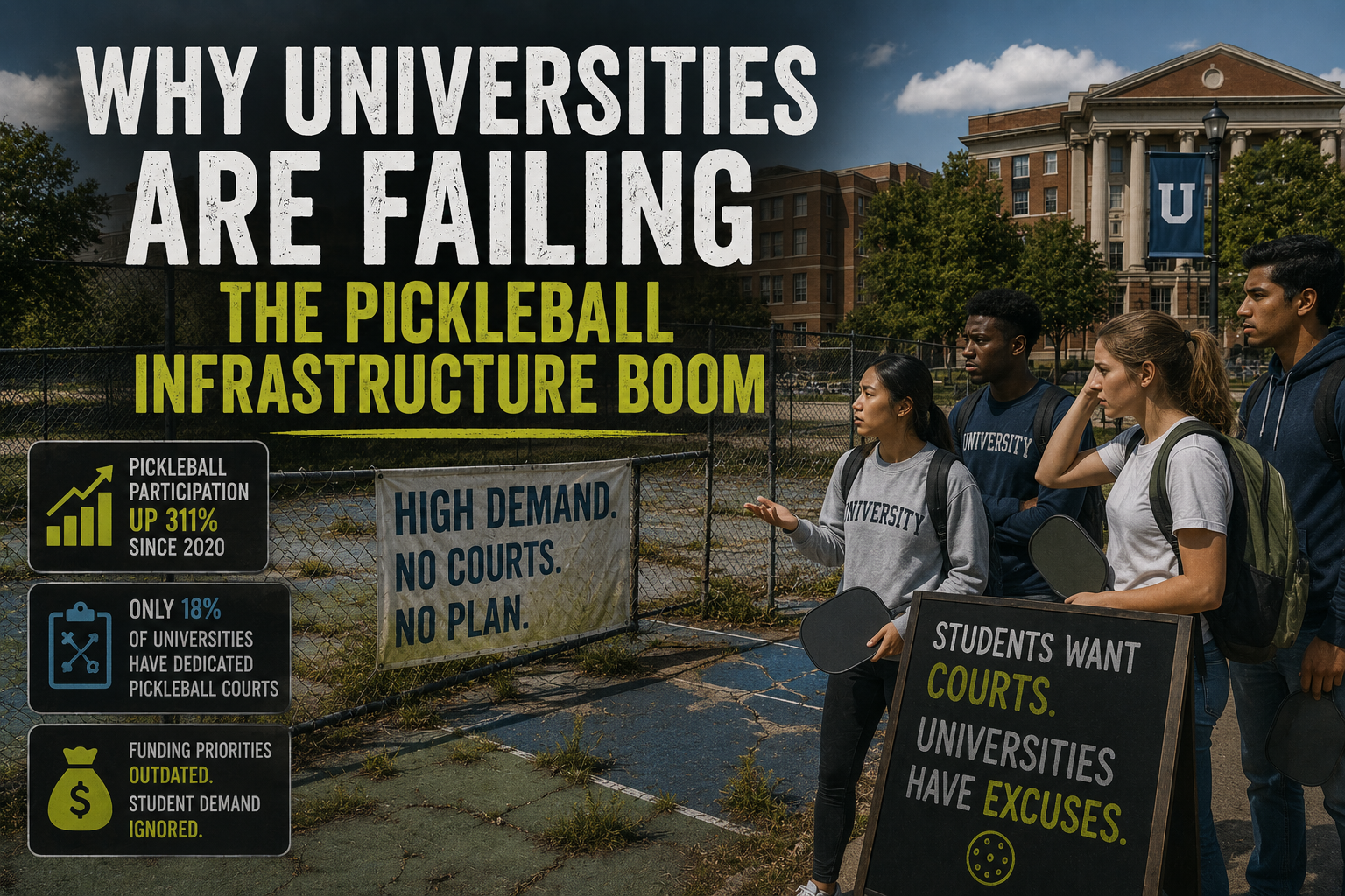 The $60,000 Paint Job: Why Universities Are Failing the Pickleball Infrastructure Boom