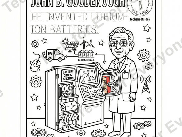 John B Goodenough Lower Elementary Coloring Sheet