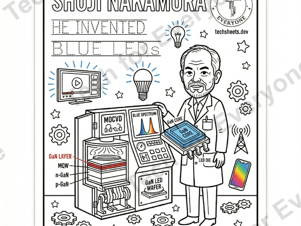 Shuji Nakamura   Lower Elementary Coloring Sheet