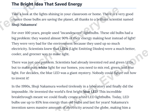 Preview: Shuji Nakamura   Green Tech   Upper Elementary Worksheet