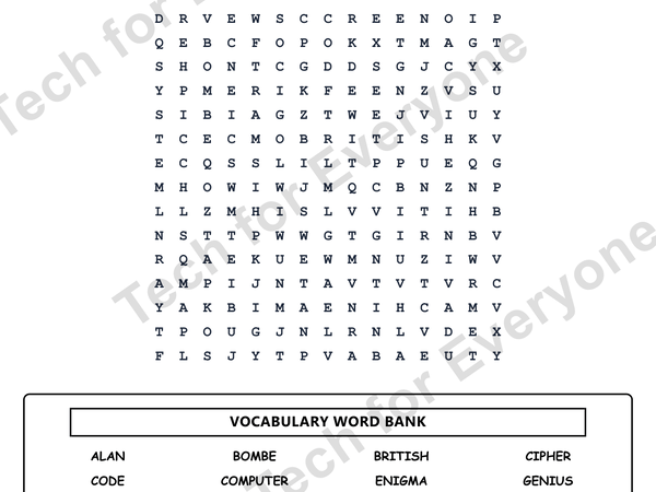 Preview: Alan Turing Word Search UE