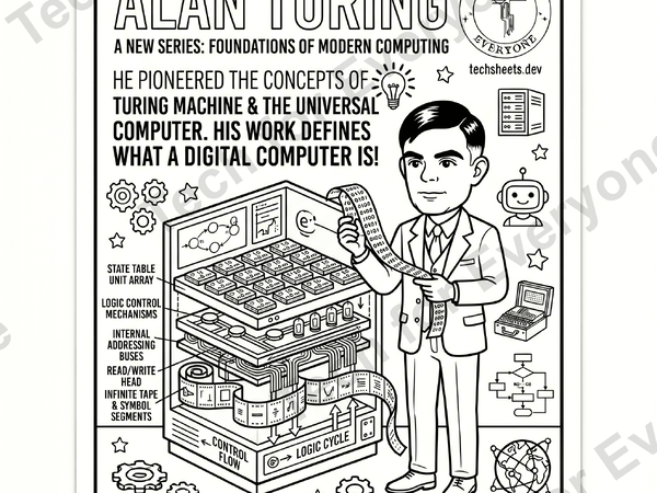 Alan Turing Color Sheet 