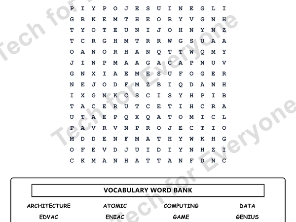 Preview: John Von Neumann Word Search UE