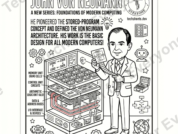 John Von Neumann  Coloring Sheet 