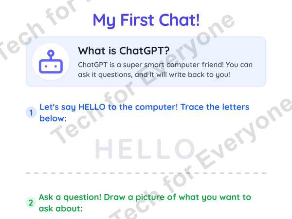 Preview: My First ChatGPT Worksheet