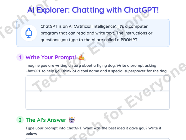 Preview: ChatGPT Explorer Worksheet