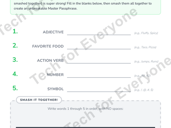 Preview: Passphrase Mad Libs Cyber UE