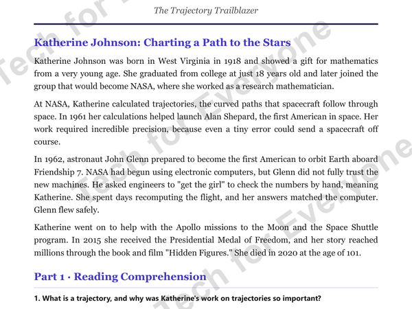Preview: Katherine Johnson: Space Tech (Middle School)