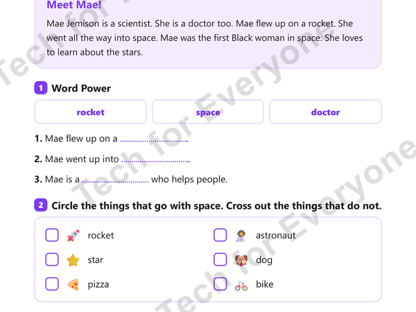 Preview: Mae C. Jemison: Space Tech (Lower Elementary)