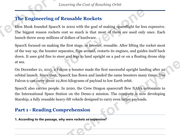 Preview: Elon Musk & SpaceX: Space Tech (Middle School)