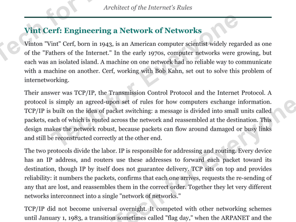 Preview: Vint Cerf: Web & Wireless Tech (High School)