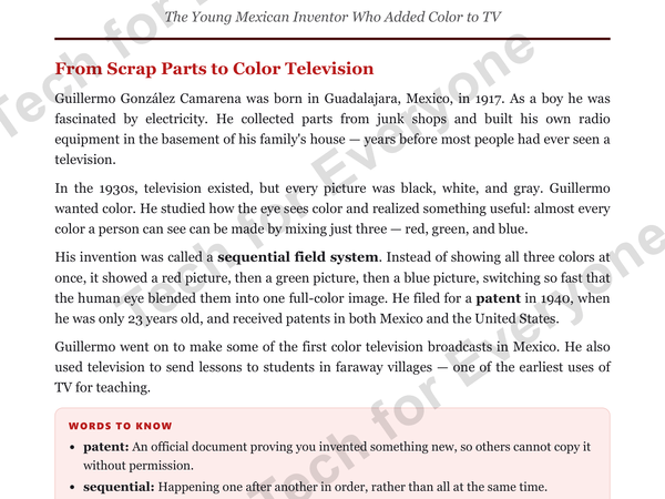 Preview: Guillermo González Camarena: Hispanic Heritage Month (Upper Elementary)