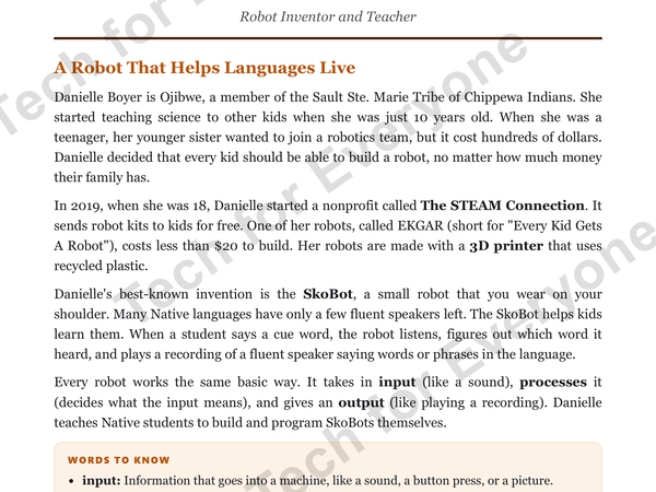 Preview: Danielle Boyer: Native American Heritage Month (Upper Elementary)