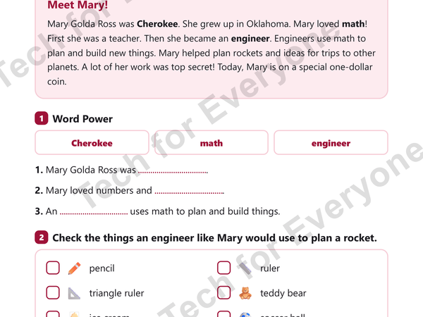 Preview: Mary Golda Ross: Native American Heritage Month (Lower Elementary)