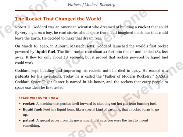 Preview: Robert H. Goddard: Space Tech (Upper Elementary)