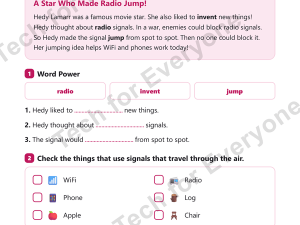 Preview: Hedy Lamarr: Web & Wireless Tech (Lower Elementary)