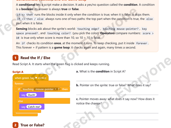 Preview: Block Coding 3: Conditionals and Sensing