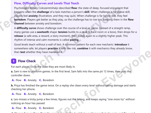 Preview: Game Design 2: Level Design and Difficulty