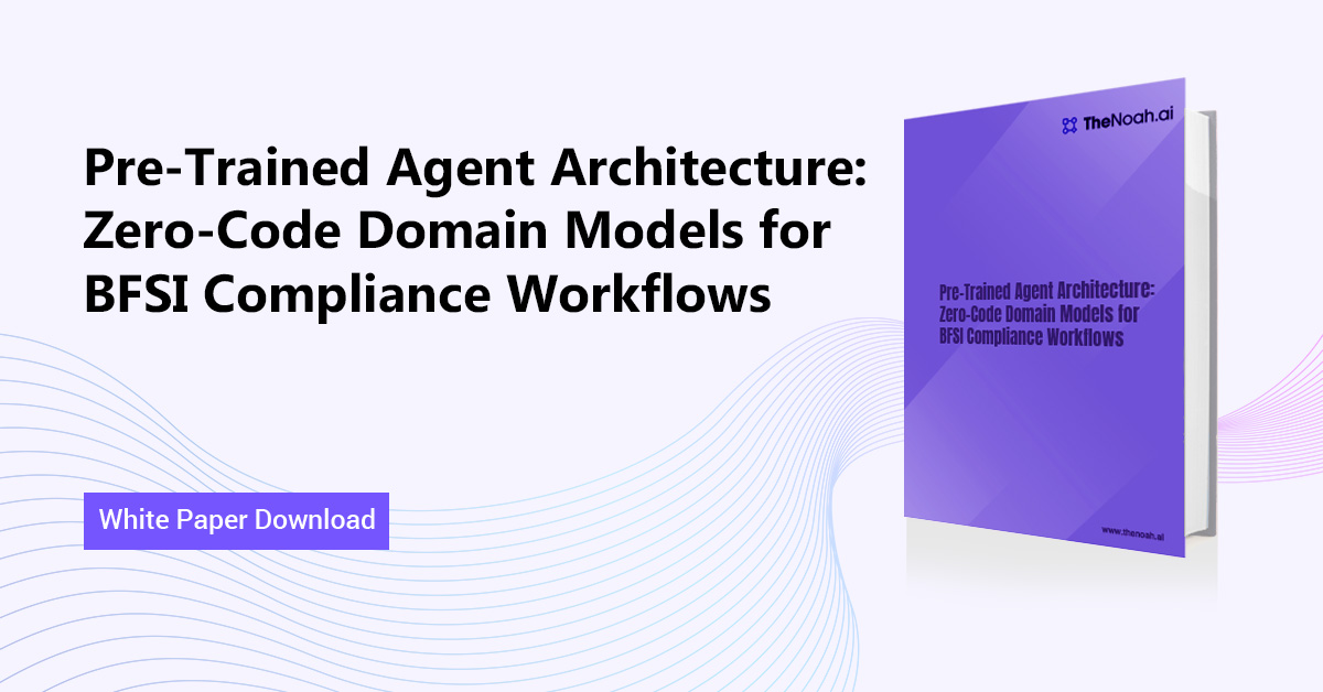 Pre-Trained Agent Architecture: Zero-Code Domain Models for BFSI Compliance Workflows