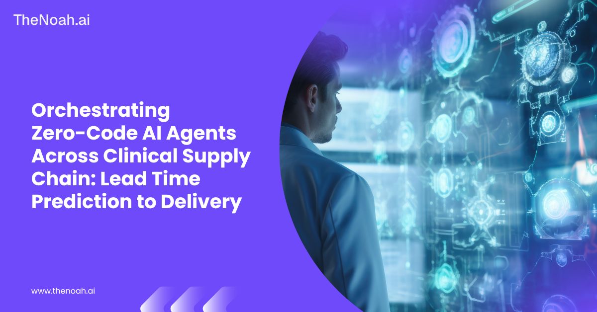 Orchestrating Zero-Code AI Agents Across Clinical Supply Chain: Lead Time Prediction to Delivery
