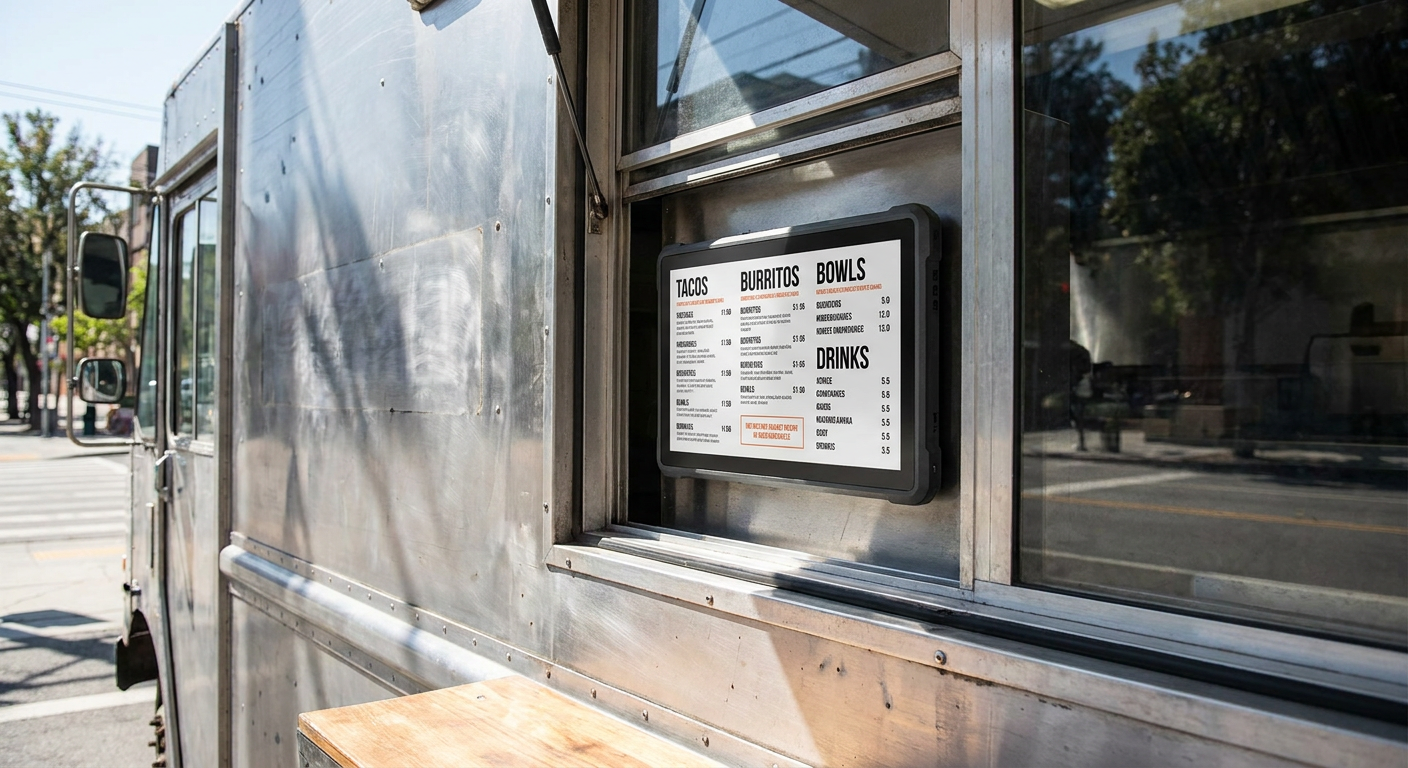 Digital Signage for Food Trucks and Ghost Kitchens: What Actually Works