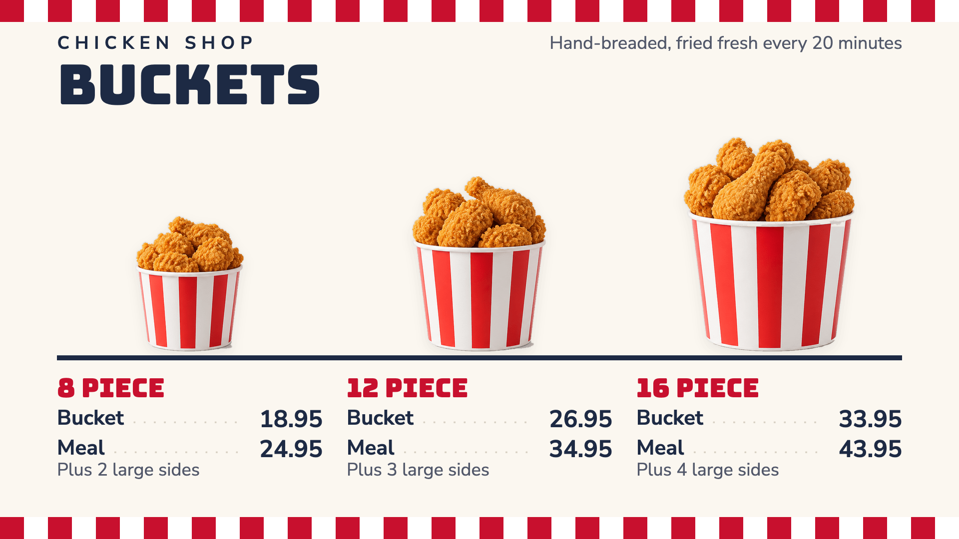 Chicken Shop — Fried Chicken digital menu board template