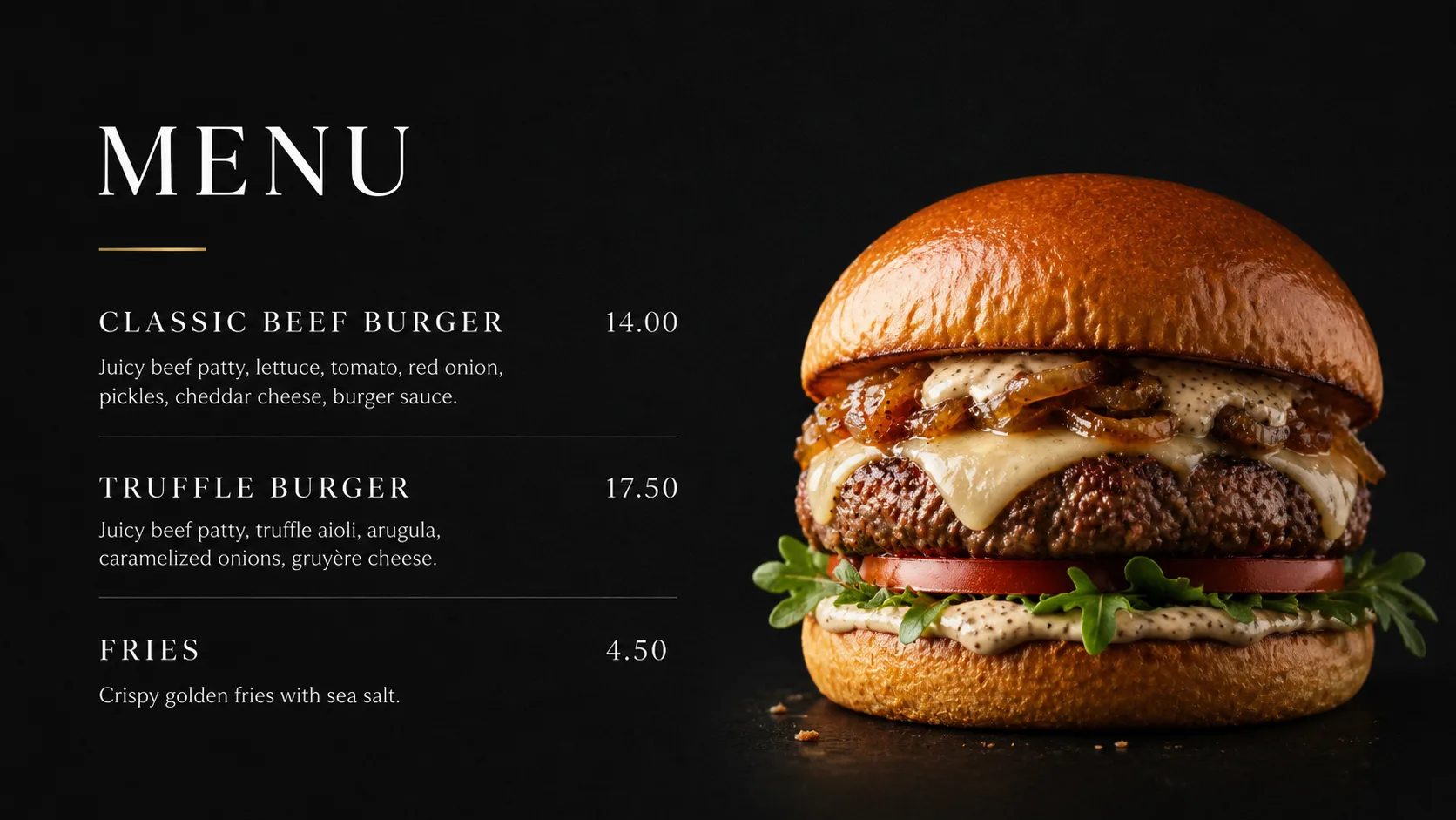 Espresso Bar — Coffee & Drinks digital menu board template