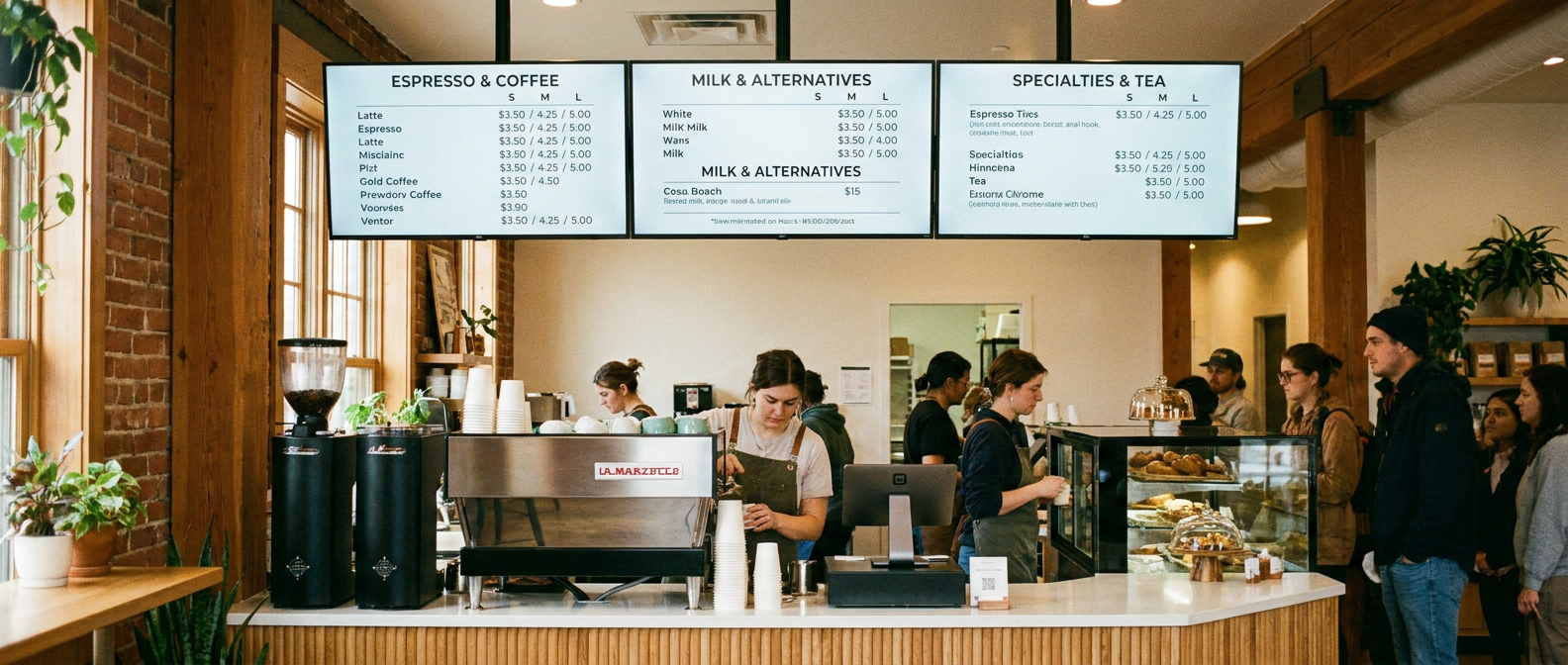 Digital Menu Boards for Coffee Shops: A Practical 2026 Setup Guide