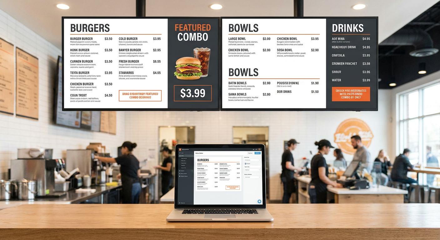 Digital Menu Board Design: 9 Layout Rules for Restaurant Screens That Sell