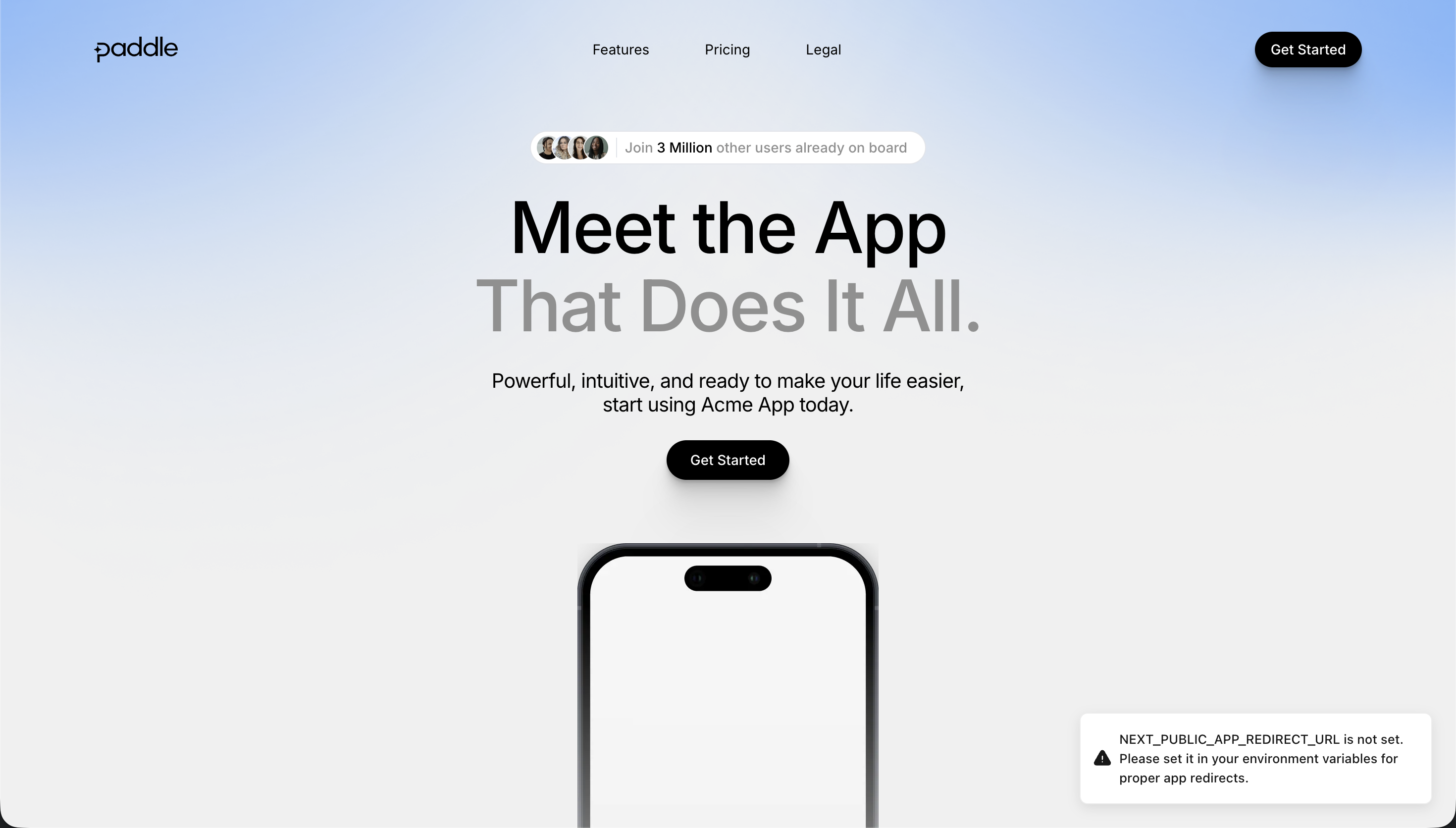 Mobile App Kappa - Paddle 