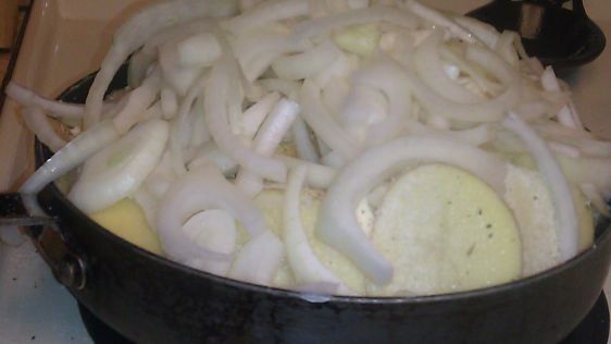 Skillet Pork Chops With Onion And Potatoes recipe