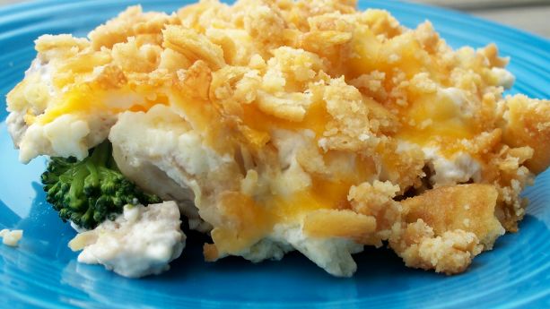 Layered Chicken Broccoli Casserole No Canned Soup recipe