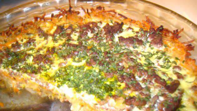 Meat Potato Quiche recipe