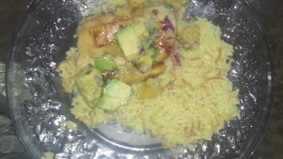 Mahi Mahi With Blood Orange Avocado And Red Onion Salsa recipe