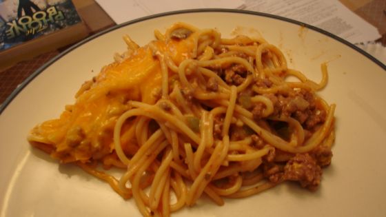 Quick And Easy Thrown Together Baked Spaghetti Casserole recipe