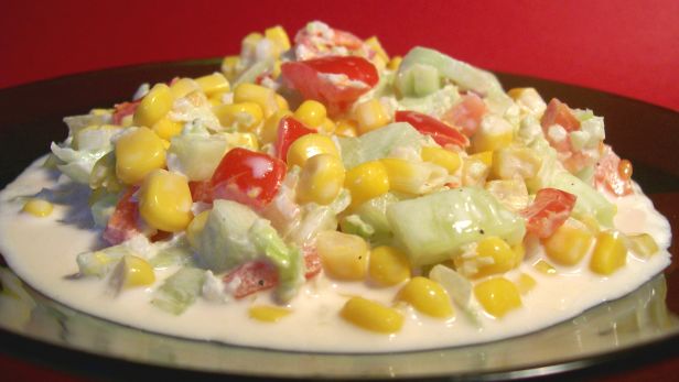 Creamy Corn Or Pea Salad recipe