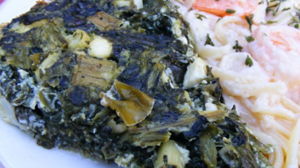 Low Carb Crustless Greek Spinach Pie recipe