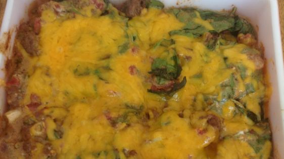 Low Carb Mexican Beef And Spinach Casserole recipe