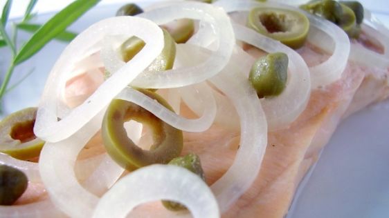 Salmon Poached In Champagne With Capers Tarragon recipe