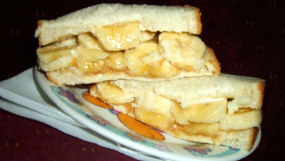 Peanut Butter Banana And Mayonnaise Sandwich recipe