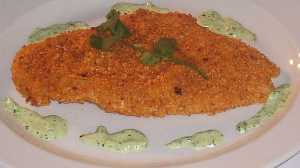Amazon Fried Chicken Breasts With Cilantro Sauce recipe