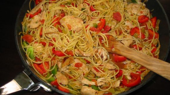 Mexican Style Pasta With Chicken And Peppers recipe