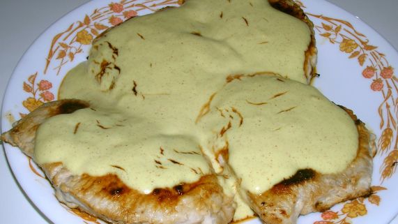 Pork Chops With Mustard Sour Cream Sauce recipe